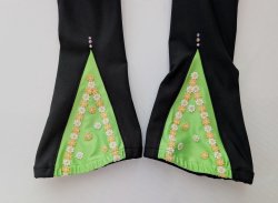 画像3: マチ付きスパッツ　(グリーン　お花ブレード)