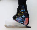 マチ付きスパッツ　(マルチプリントブラック)