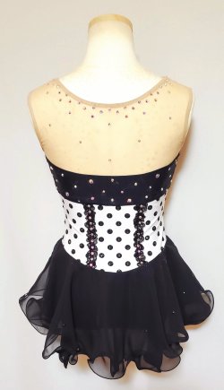 画像2: ブラック水玉リボンドレス（ブラック×ホワイト）サイズ130