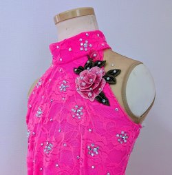 画像3: ストレッチレースドレス（ピンク）サイズ130