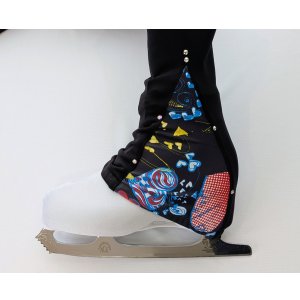 画像: マチ付きスパッツ (マルチプリントブラック)