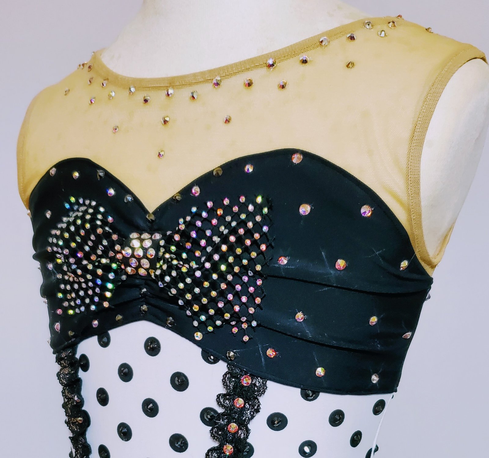 画像3: ブラック水玉リボンドレス（ブラック×ホワイト）サイズ130