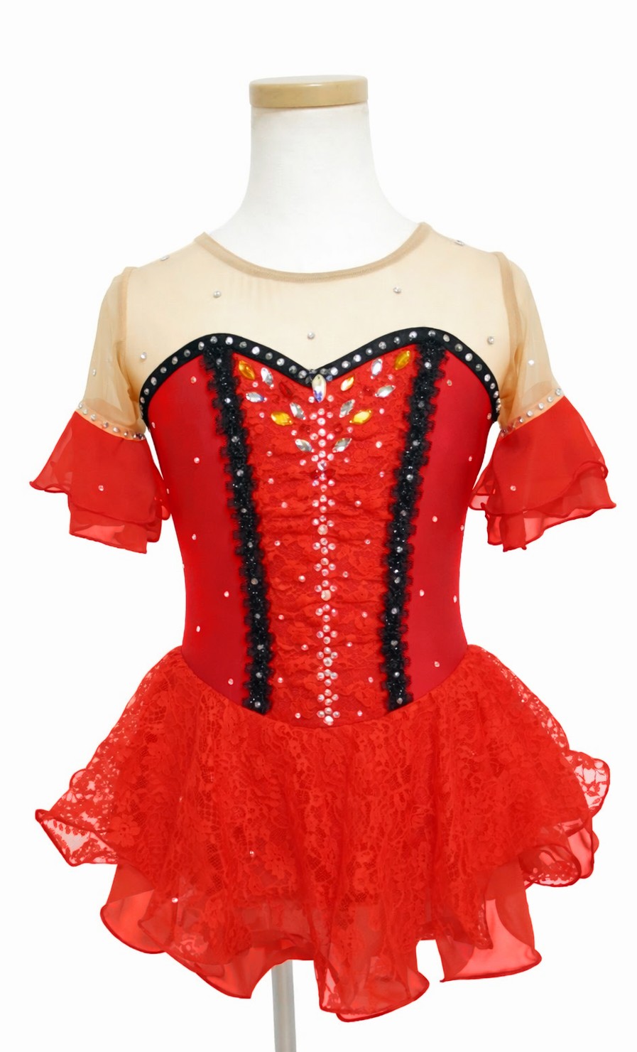 画像1: アンブレラ・スリーブコスチューム（赤系）